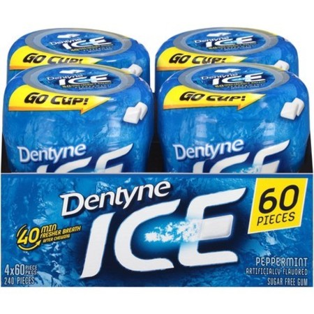 DENTYNE Dentyne Peppermint Gum Go Cup 60 Pieces, PK24 31052